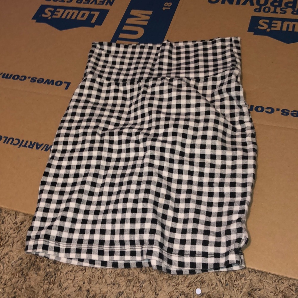 Black and white checker print Charlotte Russe skirt size small
